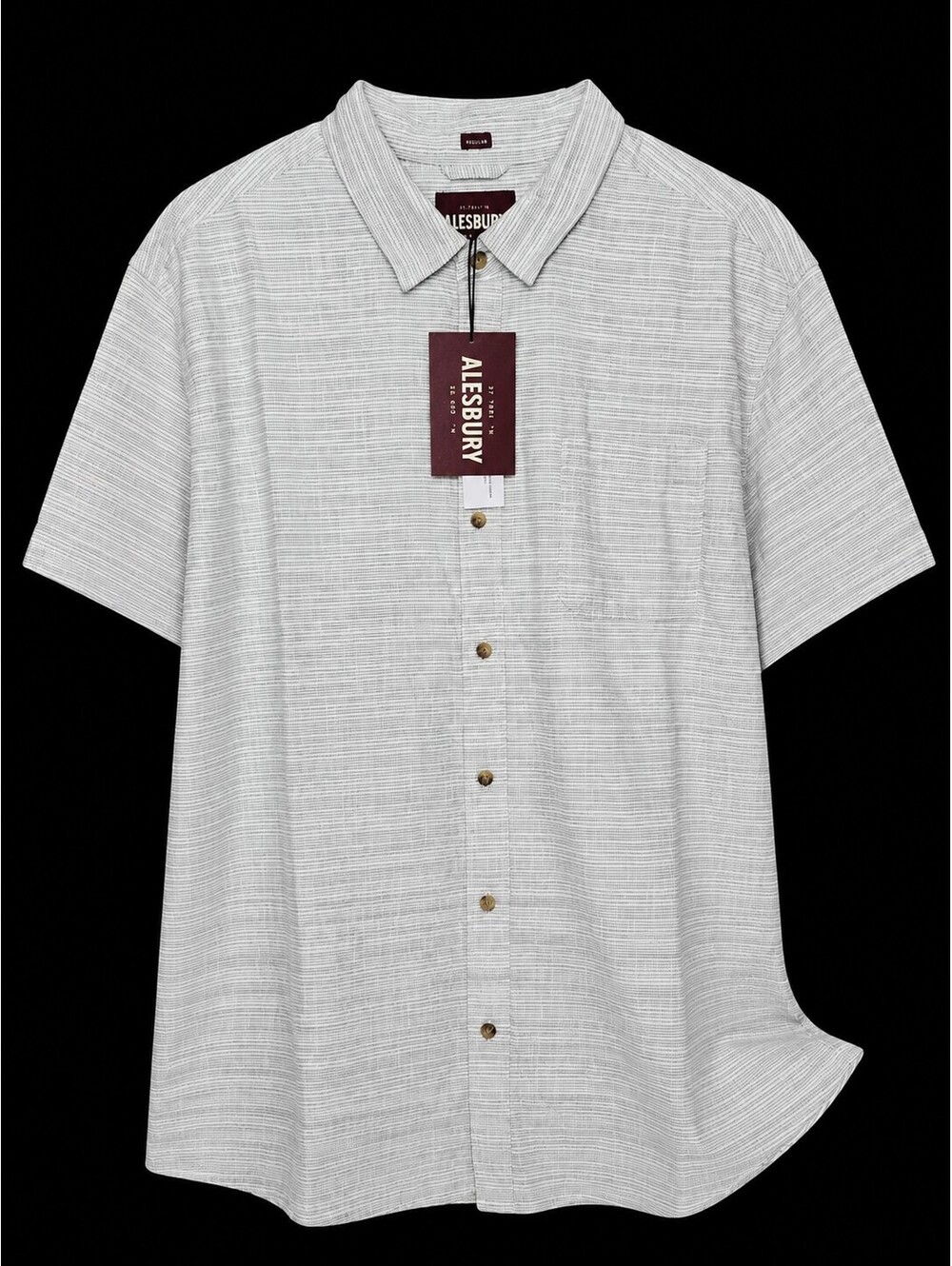 Alesbury Men's Regular Fit Short Sleeve Button-Up Shirt XL
